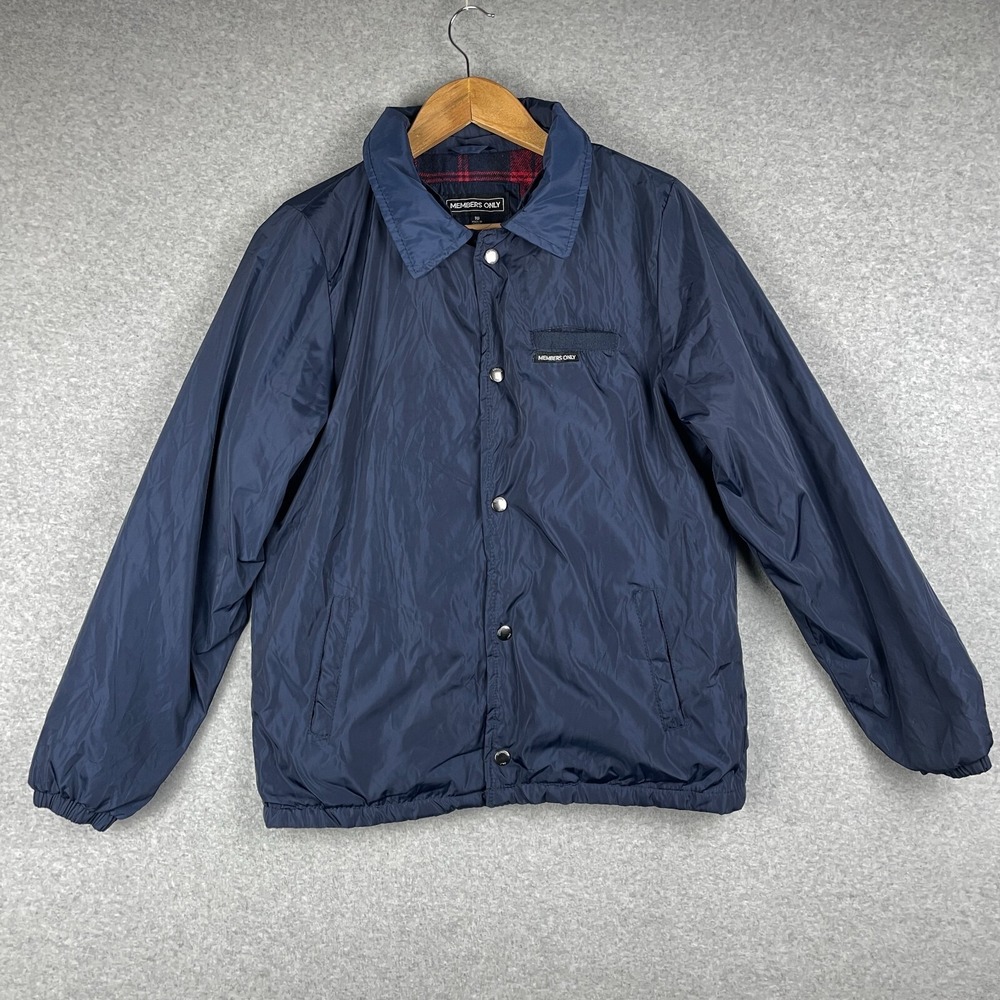 Vintage Members Only Jacket Men 18 XL Flannel Lined Classic Racer Windbreaker